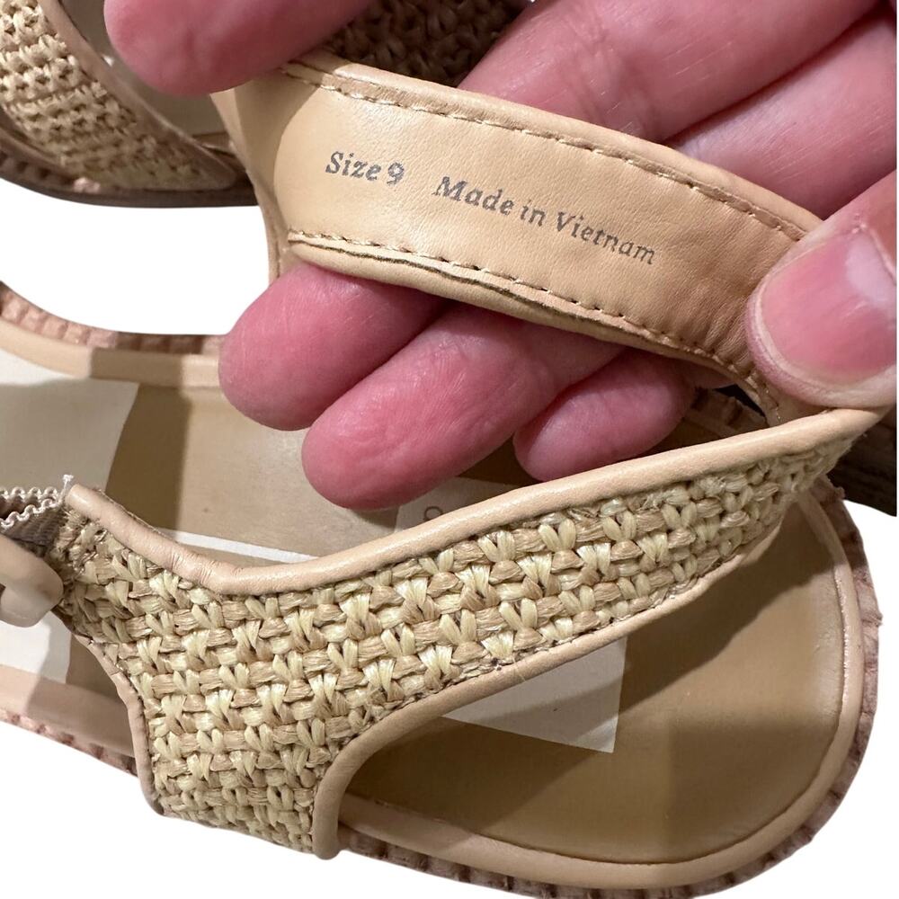 Dolce Vita Winder Woven Basketweave Platform Sandal Tan NWOB Coastal Casual 9 - Picture 3 of 9